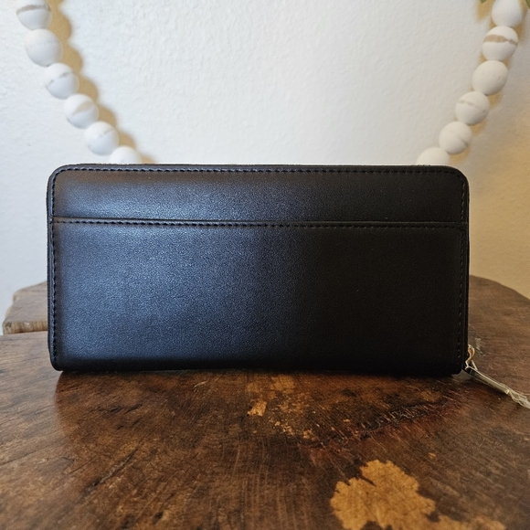 COACH Peanuts Snoopy Black Leather Accordion Zip Wallet Limited Edition NWT - Picture 6 of 13